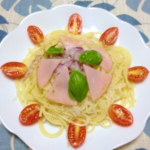 生ハムのマリネパスタ